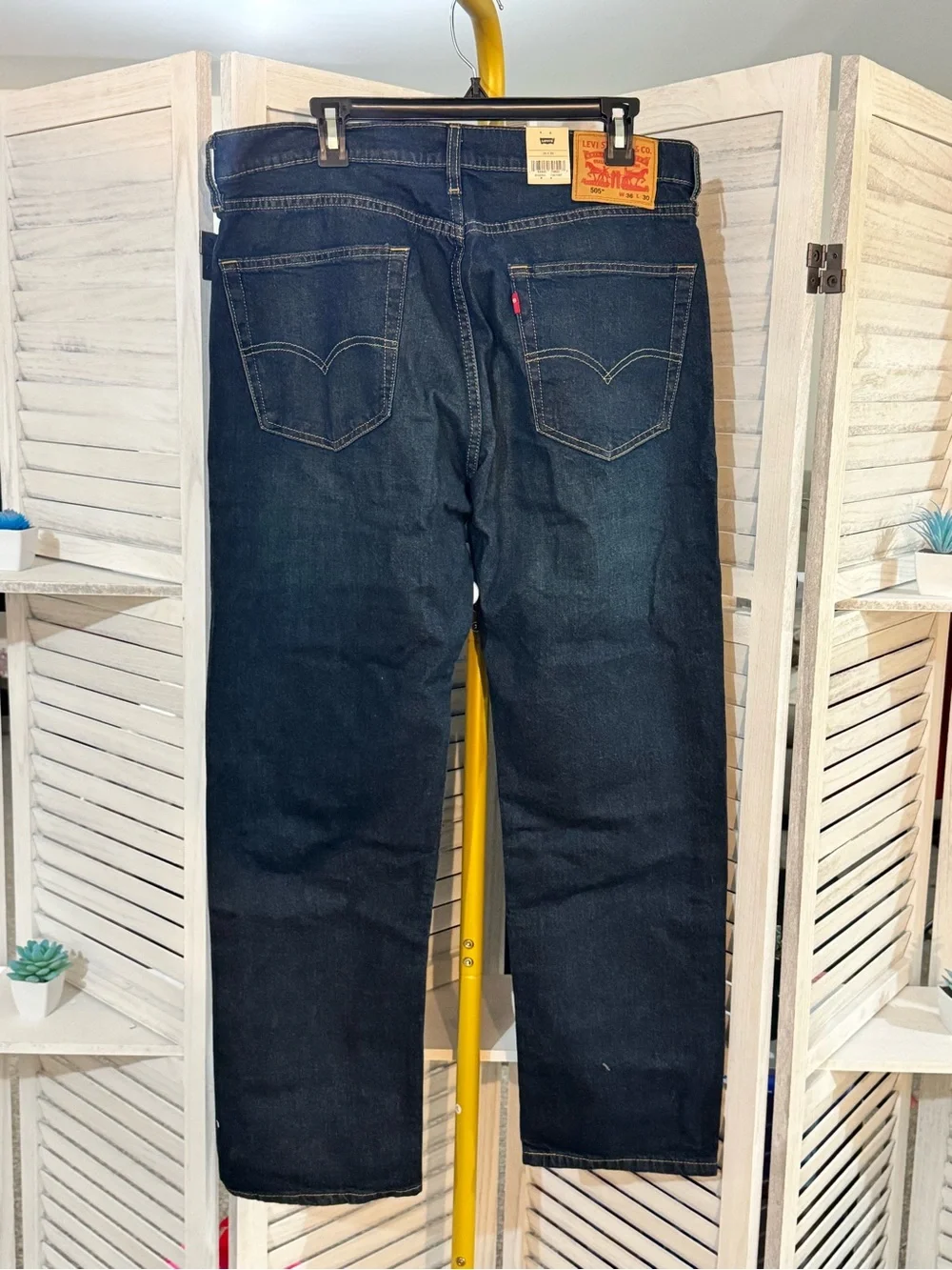 Men's Levi’s 505 Dark Blue Straight-Leg Jeans- 36x30 NWT